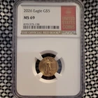2026 Eagle 1/10 oz Gold $5, NGC MS 69,  The Official Red Book Label -