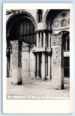RPPC S. Marco Particolare esterno - Venezia Venice ITALY Postcard