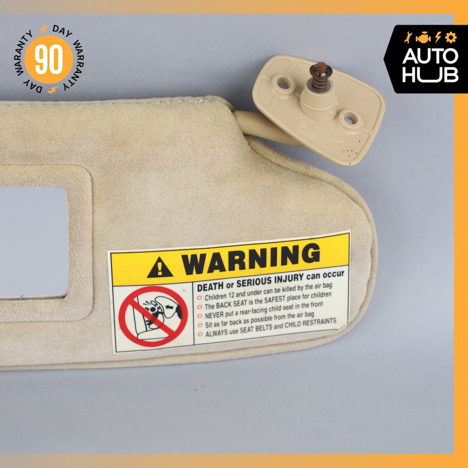 00-04 Aston Martin DB7 Vantage Right Side Sunvisor Sun Visor Suede OEM 38k