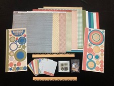 CTMH Elemental Kit Paper Pack Stamps Chipboard Complements Brads Buttons Ribbon