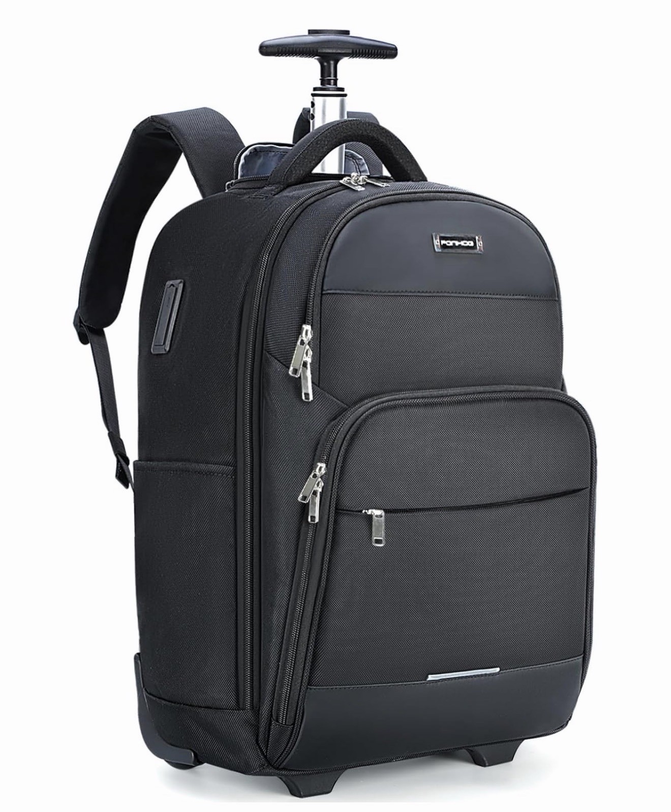 , 30l Travel Laptop Backpack With Wheels, 15.6 Inch Roller Carry