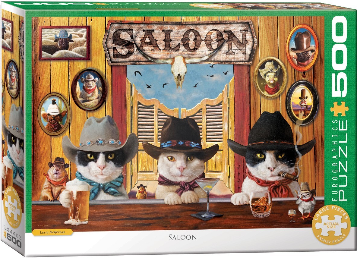 ""Saloon"" by Lucia Heffernan Eurographics 500-oversize piece Jigsaw Puzzle NEW26