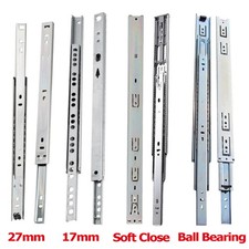 Drawer Runners Ball Bearing Kitchen Rails Slides Rail Replacement 17mm/27mm/45mm