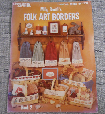 Leisure Arts Milly Smith s Folk Art Borders Book 2 Counted Cross Stitch Leaflet 
