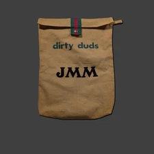 Vintage Dirty Duds Laundry Bag Canvas Personalized JMM Retro