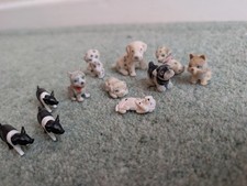 Vintage Micro Miniature Animal Bundle - 11 Mini "Fuzzy" Puppies & Pigs