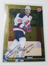 Jason Arnott 2001 In The Game ITG Gold Signature Series Autograph #64 Auto card