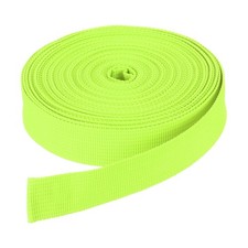 10Yard x 1" Nylon Webbing Strap Poly Webbing Strapping Fluorescent Green