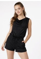 NEW Jo Jax Dancewear Spectra Romper in Black Woman Small Adult 2-4