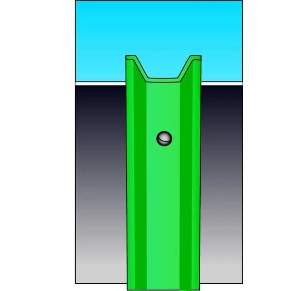 Poste de señalización Tapco 054-00010, canal en U, acero verde, con recubrimiento en polvo, 7 pies Foto 3 de 4