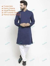 Indian Dress Mens Kurta Cotton Wear Mens Shirt Plain Kurta With Pajamas