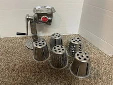 Healthy Gourmet Manual Kitchen Cutter Food Processor w/5 Cones & Finger Guard