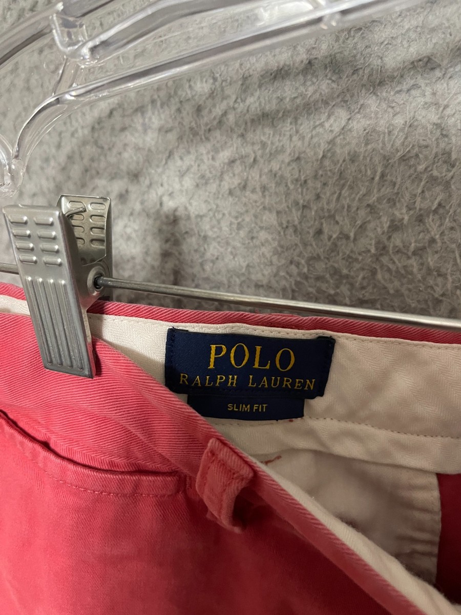 Polo Ralph Lauren Pants Men's Size 35 x 32 Red Stretch Slim Fit