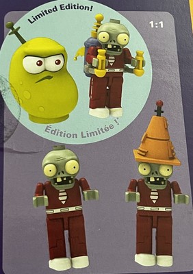 Plants Vs Zombies K nex JetPack Zombie Attack Knex Figures Only