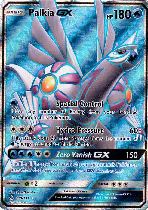 Palkia GX - 119/131 - Full Art Ultra Rare LP, English Pokemon Forbidden Light