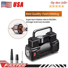12V Auto Heavy Duty Portable Air Compressor Car Tire Inflator Electric Pump US
