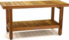The Original 36" Spa Teak Shower Bench with Shelf