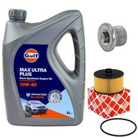 MotoröL Filter Set 10W-40 5 Liter + ÖLablassschraube FüR Smart Fortwo Forfour