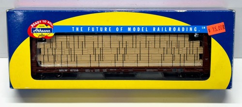 Coche plano mampara Athearn HO Milwaukee Road 60' con carga #67218. 92721. ¡Nuevo! | Condition: New