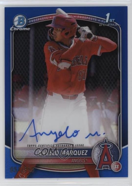 2025 Bowman Chrome Prospect Blue Refractor /150 Anyelo Marquez #CPA-AM Auto 1ki7