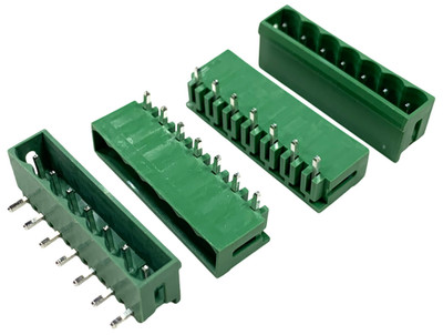 25-pcs 5EHDR-07 Green PCB Terminal Block Header Connector 7 Pin 5mm Right Angle