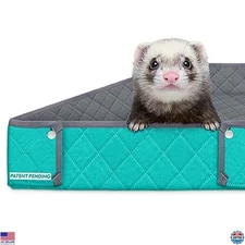Paw Inspired Critter Box Washable Cage Liner - Reversible Fleece Bedding for
