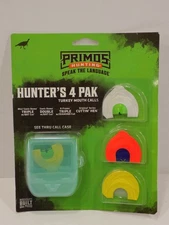 Primos Hunter’s 4 Pak Turkey Mouth Calls Set w/ Case – Diaphragm Calls USA Made