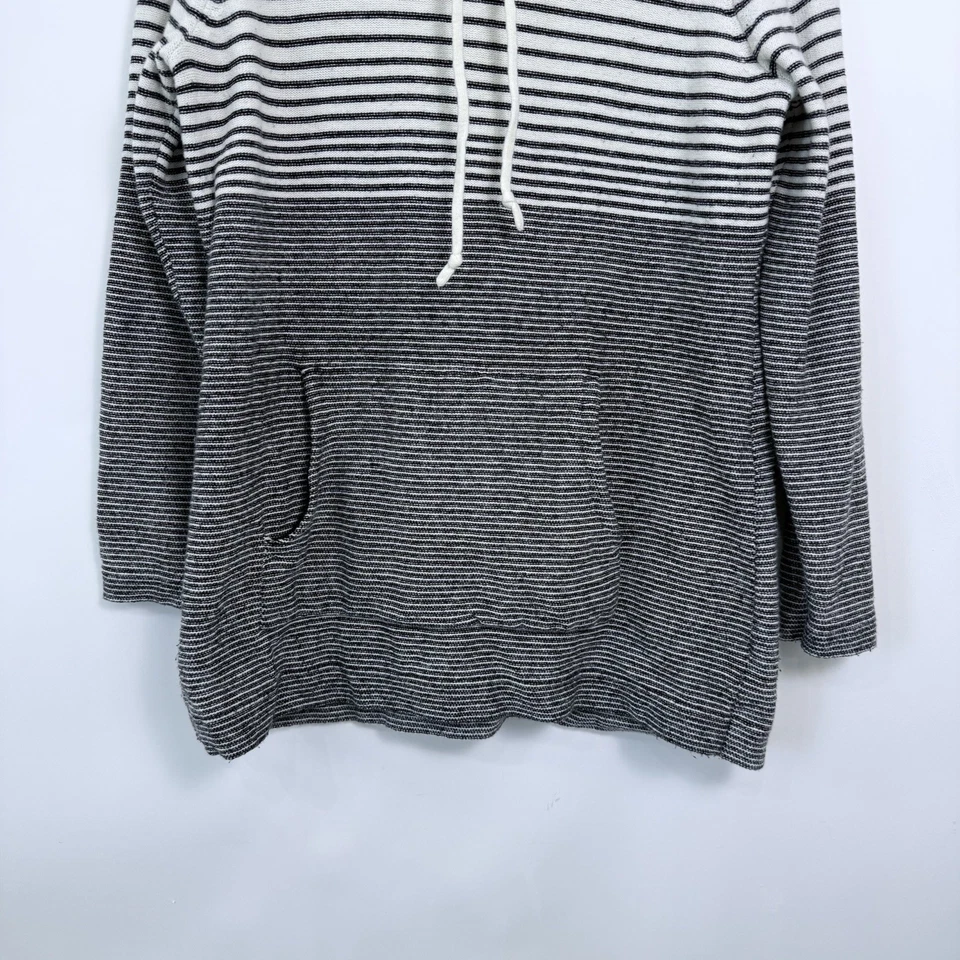 Sudadera T by Talbots Cuello Capucha Mezcla Lana Talla L Crema Negra Rayas Informal Foto 2 de 4