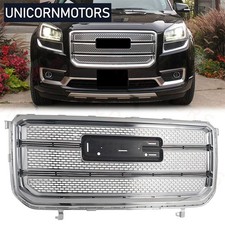 For Gmc Acadia Denali Slt 2013-2016 Front Bumper Upper Grille Assembly Chrome