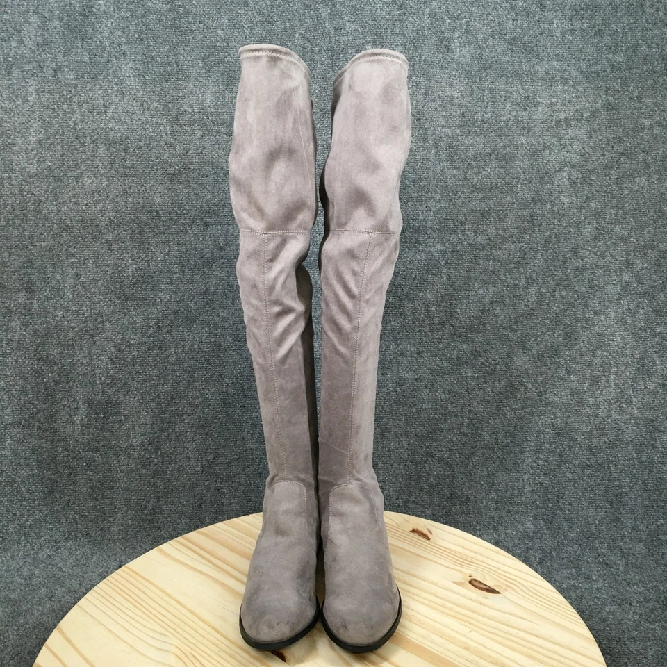 Botas Charles By Charles David para mujer 8,5 sobre la rodilla bota de tela gris Foto 4 de 4