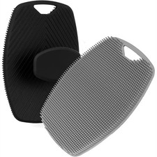 Silicone Shower Brush Exfoliating Body Scrubber with Grip Handle Spa Cleaner