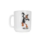Vintage 1975 Daffy Duck Milk Glass Coffee Mug Warner Bros Looney Tunes