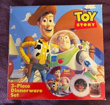 Cool NIB Original Vintage Toy Story 3-Piece Dinnerware Set Zak Designs 1995
