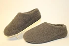 Bombas Sunday Slippers Mens Size 11 Mushroom Gray Fluffy Sherpa Cozy Clogs Shoes