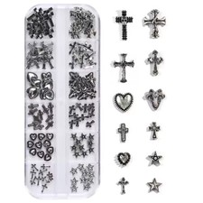 120 pcs / 1 box European American dark vintage style cross nail art patch y2k Pr