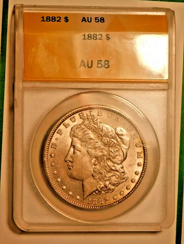 1882-P Morgan Silver Dollar ANACS AU58 PQ ORIGINAL