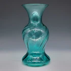 Vtg Blenko Art Glass #6810 Peacock Vase Spiral Optic Joel Myers Design 10.75" T