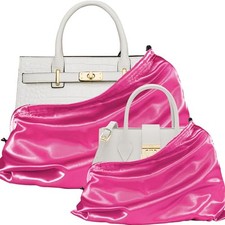 P Pothuiny 2 Pcs Satin Dust Bags for Handbags Hot Pink