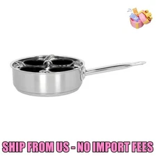 Demeyere Resto Four-Cup Egg Poacher Set 18 cm, 18/10 Stainless Steel, silver