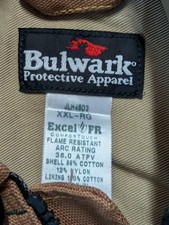 Bulwark FR Jacket Mens 2XL Brown Flame Resistant Excel Comfortouch Workwear Hood
