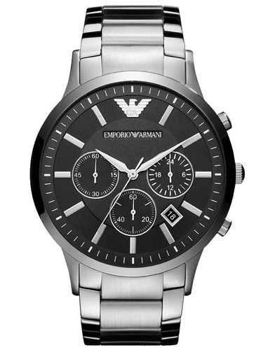 NEW Emporio Armani Red & Black Silicone Silver Gold Automatic