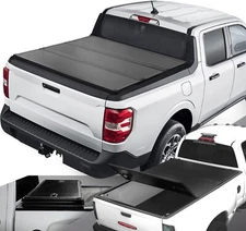 4.5ft / 4.6ft Hard Tonneau Cover For 22-23 Ford Maverick Truck Bed Tri-Fold HARD