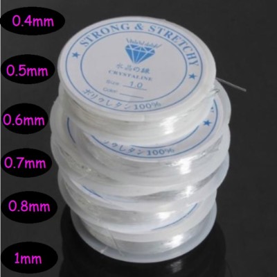 Kristallfaden Klar Auffädeln Elastisch Dehnbar 0,4mm 0,5mm 0,6mm 0,7mm 0,8mm 1mm