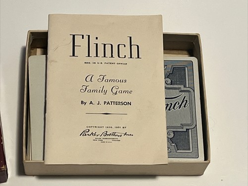 1951 Parker Brothers VintageFlinch Card Game Complete 150 Cards w/ Instructions - Picture 2 of 3