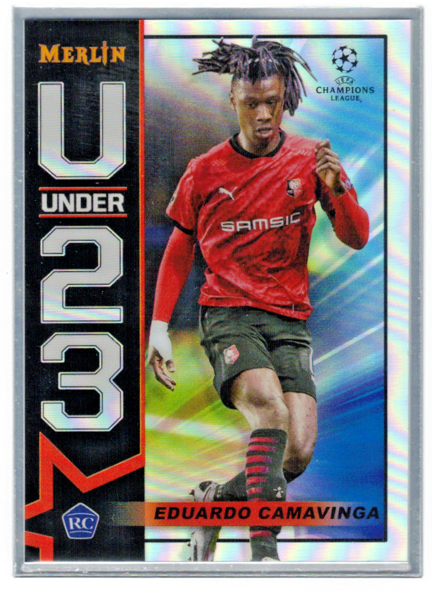 2020-21 Topps Merlin Collection Chrome UCL U23 Eduardo Camavinga #U23-EC (RC)