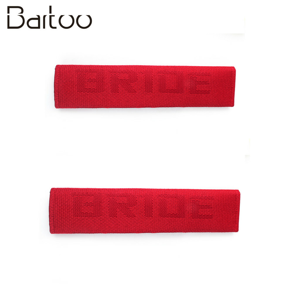 Red Seat Belt Cover Shoulder Pads Fabric Racing Seat Material 2Pcs eBay