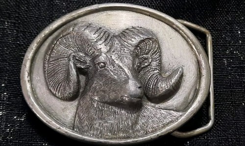 Hebilla de cinturón vintage Siskiyou Buckle Co. Ram - Imagen 2 de 7