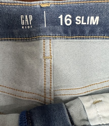 GAP Kids’ Slim Blue, Stacked Skinny Jeans Size 16 Slim BOYS - Picture 3 of 15