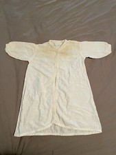 Antique Infant Baby Flannel Kimono Nightgown Unsized Newborn To 12 Months