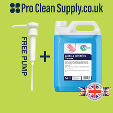 Professional Glass & Windows Cleaner, ammonia and silicone-free.Concentrate 5L